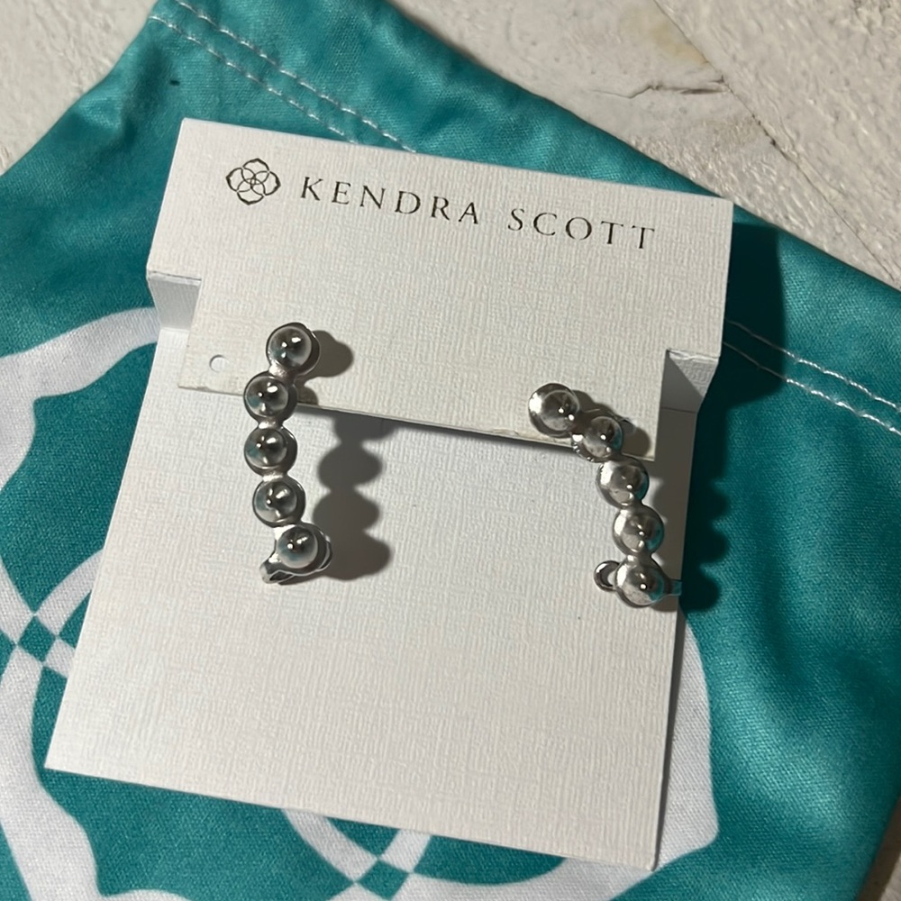 Silver ear crawler earrings! Kendra Scott!